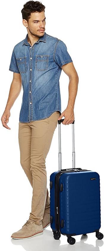 AmazonBasics Hardside Spinner Luggage/20-Inch Cabin Size/Navy Blue