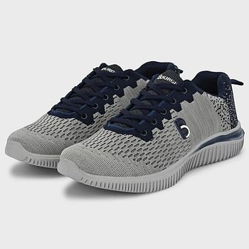 Bourge Men Loire-Z1 Grey Running Shoes/Grey and Blue/41 EU