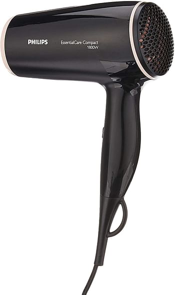 PHILIPS BHD004/03, Essential Care Hairdryer, Black