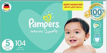 Pampers Baby-Dry Diapers, Size 5, Junior, 11-16kg, 70 Count