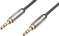 AmaznBasics 3.5 mm Male to Male Stereo Audio Cable, 2 Feet, 0.6 Meters, Black