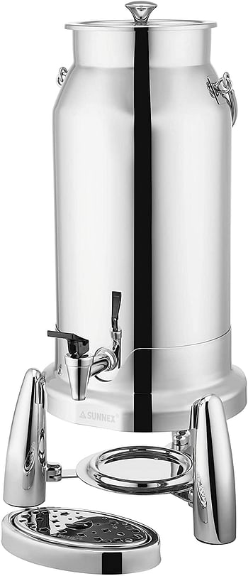 Sunnex Oslo Range Stainless Steel Milk Urn With Ice Tube For Cooling U26-1000, 5 Liter, 30 x 23 x 48.5 cm, Silver