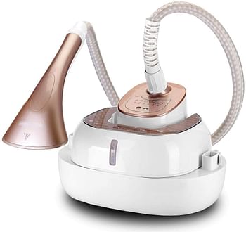 Black+Decker Digital Garment Steamer with Ironing Board 2000 W 6 Stage 2.0 L GSTD2050-B5 - White Rose Gold