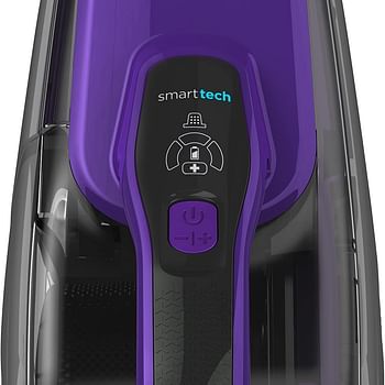 Black+Decker 18V 36W Li-Ion 2-in-1 Cordless Smart Tech Pet Stick Vacuum for Pet Hair, Purple/Grey - SVJ520BFSP-GB