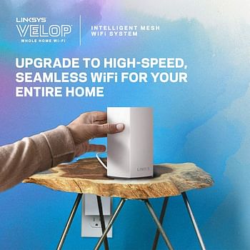 Linksys WHW0101 Velop Whole Home Mesh WiFi System (AC1300 WiFi Router/ Extender for Seamless Coverage of up to 1,500 sq ft / 140 sqm, Parental Controls, Compatible with Alexa, 1-Pack, White)