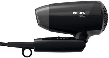 PHILIPS Essential care. ThermoProtect. Foldable. 1200W. DC motor. 3 heat/speed settings + cool shot. no ions. Easy storage hook. concentrator. 1.5m. 3 pin, BHC010/13.