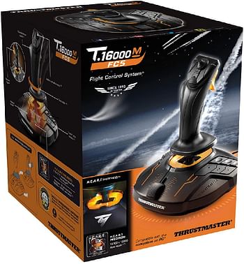 Thrustmaster T16000M FCS (Joystick, T.A.R.G.E.T Software, PC) , Black & Orange