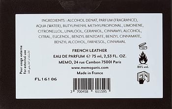 Leather Memo French Unisex, Eau de Parfum, Vaporisateur/Spray 75 ml