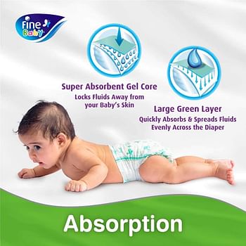 Fine Baby Double Lock, Size 6, Junior, 16+ kg, 198 Diapers (New packaging: 3x66 )