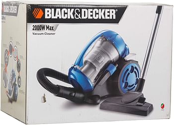 Black+Decker 2000W Bagless Multi-Cyclonic 6-filter Vacuum cleaner - VM2825-B5-Multicolor