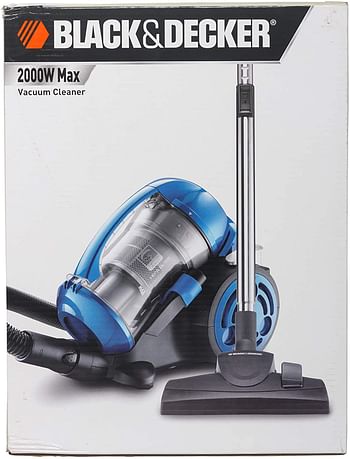 Black+Decker 2000W Bagless Multi-Cyclonic 6-filter Vacuum cleaner - VM2825-B5-Multicolor