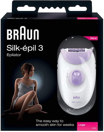 Braun SE 3170 Silk Epilator Soft Perfection with Massaging Rollers Head/White