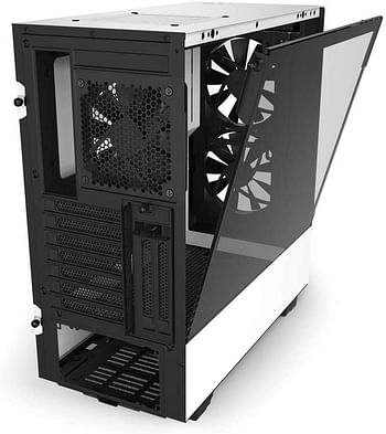 NZXT H510 Elite - CA-H510E-W1 - Premium Mid-Tower ATX Case PC Gaming Case - Dual-Tempered Glass Panel - Front I/O USB Type-C Port - Vertical GPU Mount - Integrated RGB Lighting - White/Black