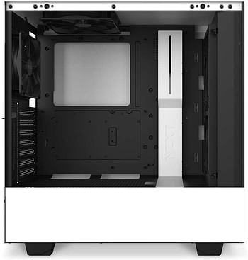 NZXT H510 Elite - CA-H510E-W1 - Premium Mid-Tower ATX Case PC Gaming Case - Dual-Tempered Glass Panel - Front I/O USB Type-C Port - Vertical GPU Mount - Integrated RGB Lighting - White/Black