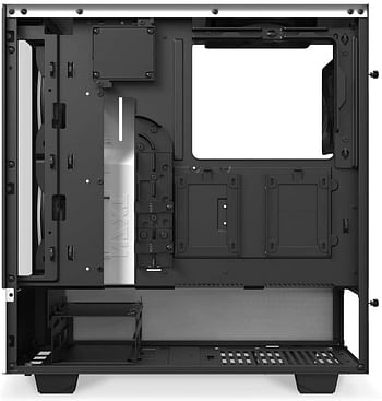 NZXT H510 Elite - CA-H510E-W1 - Premium Mid-Tower ATX Case PC Gaming Case - Dual-Tempered Glass Panel - Front I/O USB Type-C Port - Vertical GPU Mount - Integrated RGB Lighting - White/Black