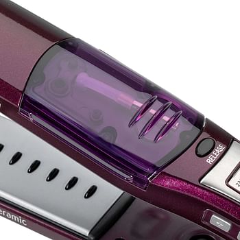 BaByliss Steam Lustre Professional Hair Straightener - Advanced Ceramic 36mm Broad Heating Plate - 5 Heat Settings From 170-210°C - 360° Surround Steam Technology For Smooth Hair - ST595SDE - Silver