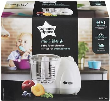 Tommee Tippee Mini Blend Baby Food Blender, 423235 - White