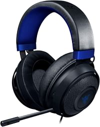 Razer Kraken Gaming Headset: Lightweight Aluminum Frame - Retractable Noise Isolating Microphone - for PC, PS4, PS5, Switch, Xbox One, Xbox Series X & S, Mobile - 3.5 mm Headphone Jack - Black/Blue