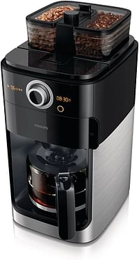 Philips Grind & Brew Coffee Maker, HD7762/00, Black