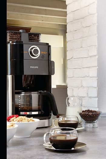 Philips Grind & Brew Coffee Maker, HD7762/00, Black