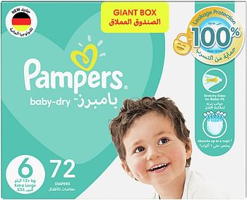 Pampers Baby-Dry, Size 6, Extra Large, 13+ kg, Mega Pack, 36 Diapers