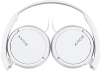 Sony MDR ZX110AP Wired On Ear Headphones with tangle free cable 3.5mm Jack Headset with Mic for Phone Calls MDRZX110AP/W - White