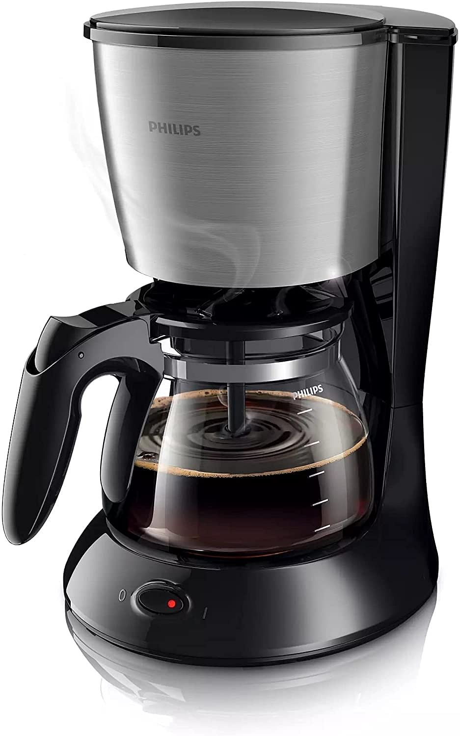 ماكينة تحضير القهوة شبه التلقائي من مجموعة فيليبس ديلي HD7462/20 , 1.2 لتر- أسود