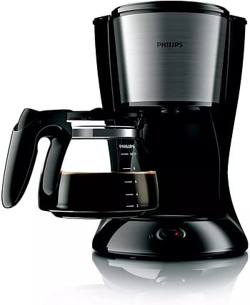 ماكينة تحضير القهوة شبه التلقائي من مجموعة فيليبس ديلي HD7462/20 , 1.2 لتر- أسود