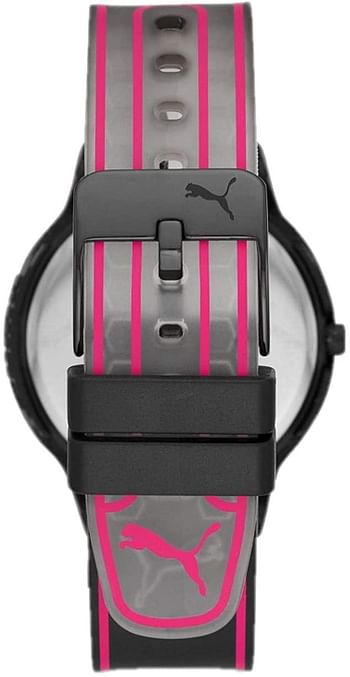 Puma Reset V1 Women's Black Dial PU Leather Analog Watch - P1026, One Size/Black