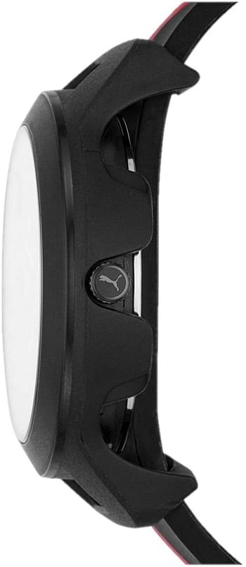 Puma Reset V1 Women's Black Dial PU Leather Analog Watch - P1026, One Size/Black