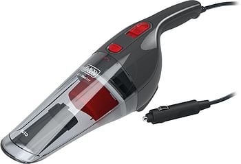 Black+Decker 12V DC Auto Dustbuster Handheld Car Vacuum with 6 Pieces Accessories for Car, Red/Grey - NV1210AV