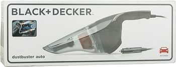 Black+Decker 12V DC Auto Dustbuster Handheld Car Vacuum with 6 Pieces Accessories for Car, Red/Grey - NV1210AV