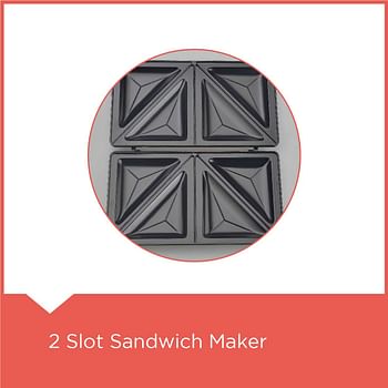 Black+Decker 2-Slot Sandwich Maker with Grill, Black - TS2080-B5