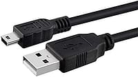 كيبل شحن طاقة للالعاب بمنفذ USB‏، متوافق مع وحدة تحكم رفيعة لجهاز PS3‏ من سوني, 1 متر، أسود