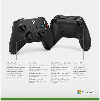 وحدة تحكم اجهزة Xbox السلسلة X باللون الاسود