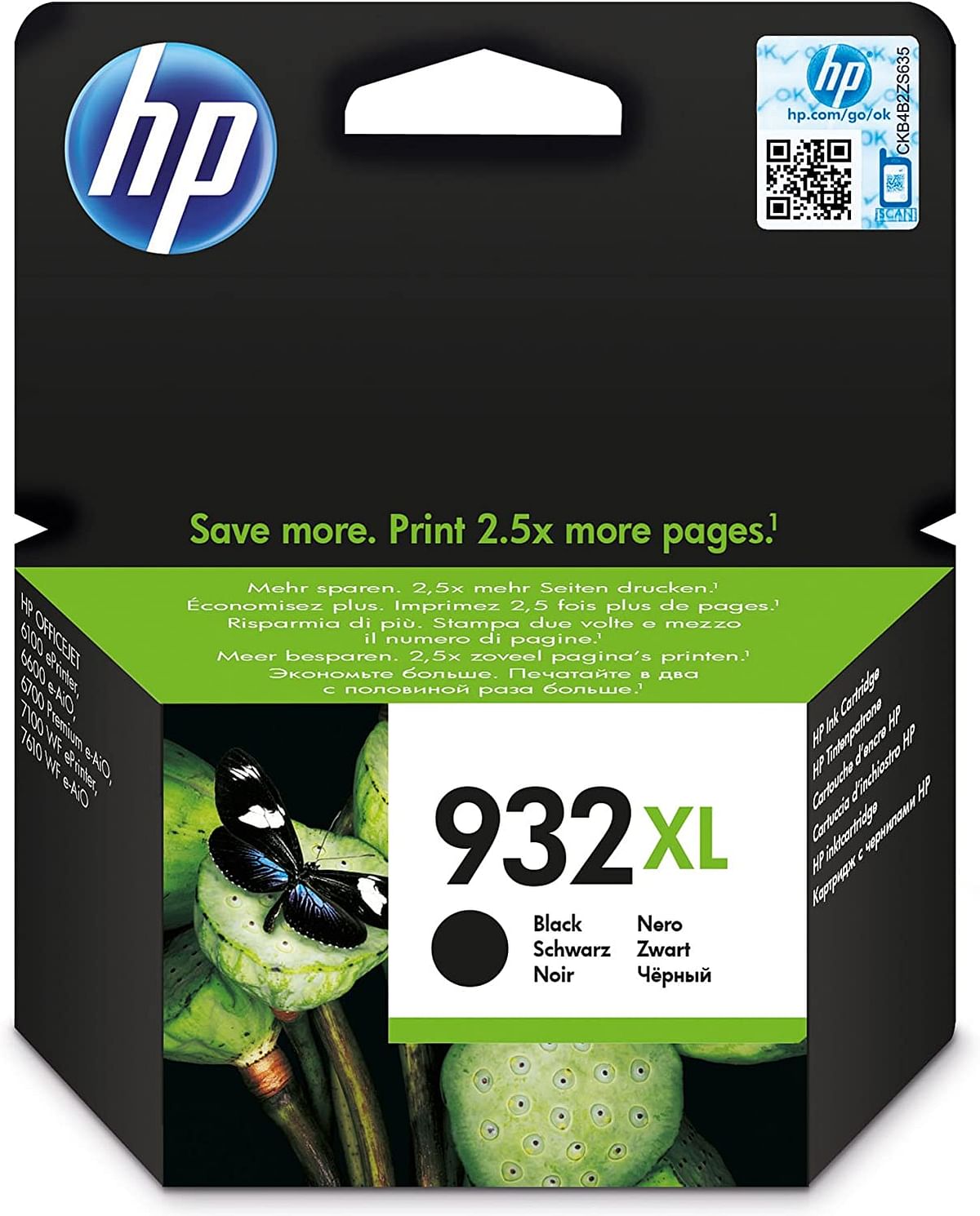 HP 932XL Black Original Ink Advantage Cartridge - CN053AE