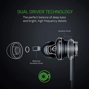 Razer Hammerhead Duo - Stereo Headset, Durable Aluminum Frame, Frustration-Free Braided Cables with Convenient in-line Microphone - Black