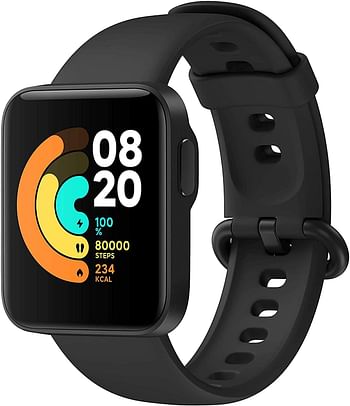 Xiaomi Mi Smart Watch Lite Black 1.4 Inch Touch Screen 5ATM Water Resistant 9 Days Battery Life GPS 11 Sports Mode Steps Sleep and Heart Rate Monitor Fitness Activity Tracker BHR4357GL