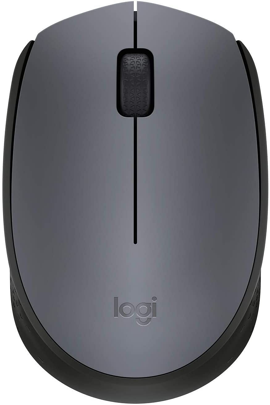 Logitech M170 Wireless Mouse, 2.4 GHz with USB Nano Receiver, Optical Tracking, 12-Months Battery Life, Ambidextrous, PC / Mac / Laptop - Grey
