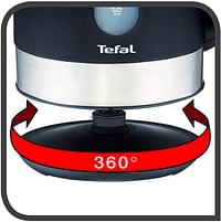 TEFAL Equinox 1.7 Litre Kettle with removable anti-scale filter, 2400 watts, Plastic, K0330827, Black