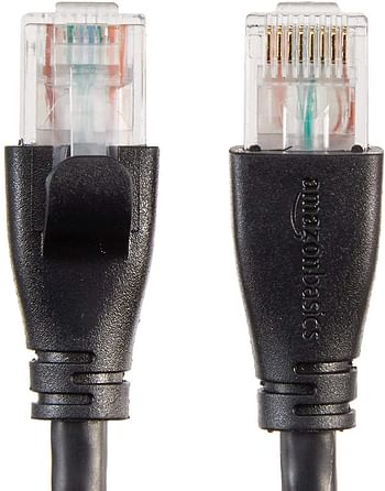 AmazonBasics RJ45 Cat-6 Ethernet Patch Internet Cable -Black||  10 Feet (3 Meters) (5-Pack)