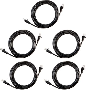 AmazonBasics RJ45 Cat-6 Ethernet Patch Internet Cable -Black||  10 Feet (3 Meters) (5-Pack)