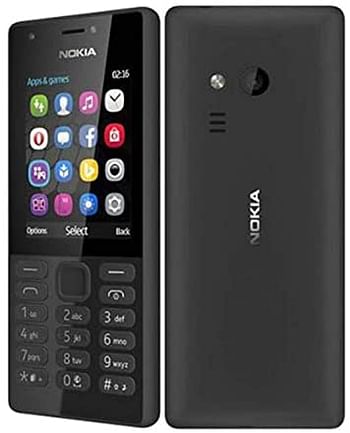 Nokia 216 Dual Sim, 16MB Ram, microSD up to 32 GB, Flashlight, Black (RM-1187)