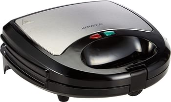 Kenwood Sandwich Maker with Waffle and Grill 3 in 1, 750 Watt - OWSMM01.A0BK/Black