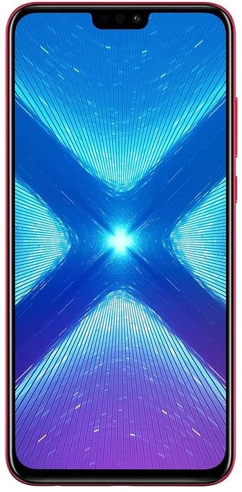 Honor 8X Dual SIM - 128GB, 4GB RAM, (JSN-L22), 4G LTE -  Red