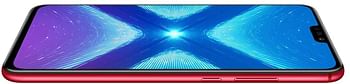 Honor 8X Dual SIM - 128GB, 4GB RAM, (JSN-L22), 4G LTE -  Red