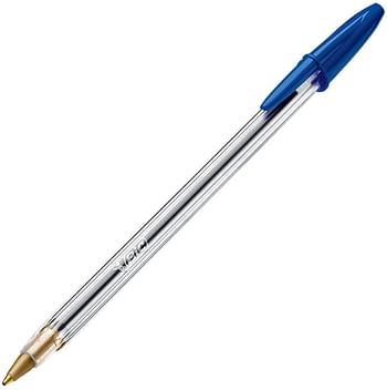 BIC Cristal Original Ballpoint Pens Medium Point (1.0 mm), Box of 50 - Blue