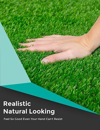 Kuber Industries Artificial Grass Mat for Balcony (Size- 1.5 X 10 Feet), Green