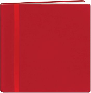 Pioneer DSL12RD 12 Inch by 12 Inch Snapload Fabric Cover with Ribbon Trim Memory Book, Red