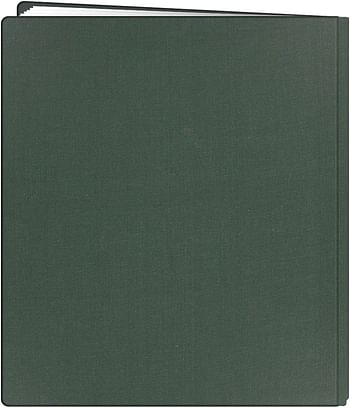 Pioneer 12 Inch by 15 Inch Postbound Family Treasures Deluxe Fabric Memory Book, Hunter Green,1 Pack